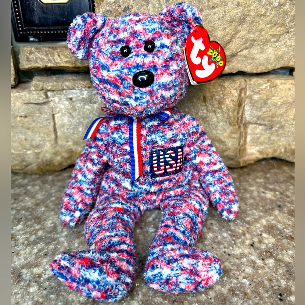 USA Patriotic Teddy Bear vintage Ty‎ Beanie Baby 🇺🇸